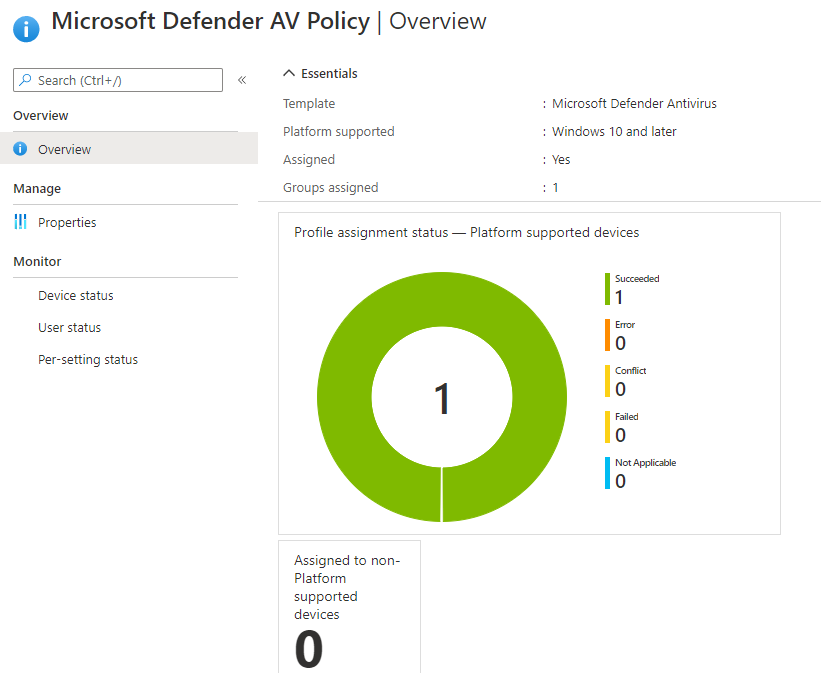 microsoft endpoint manager assignment status pending